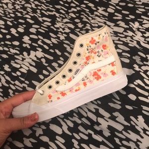 High Top Floral Vans